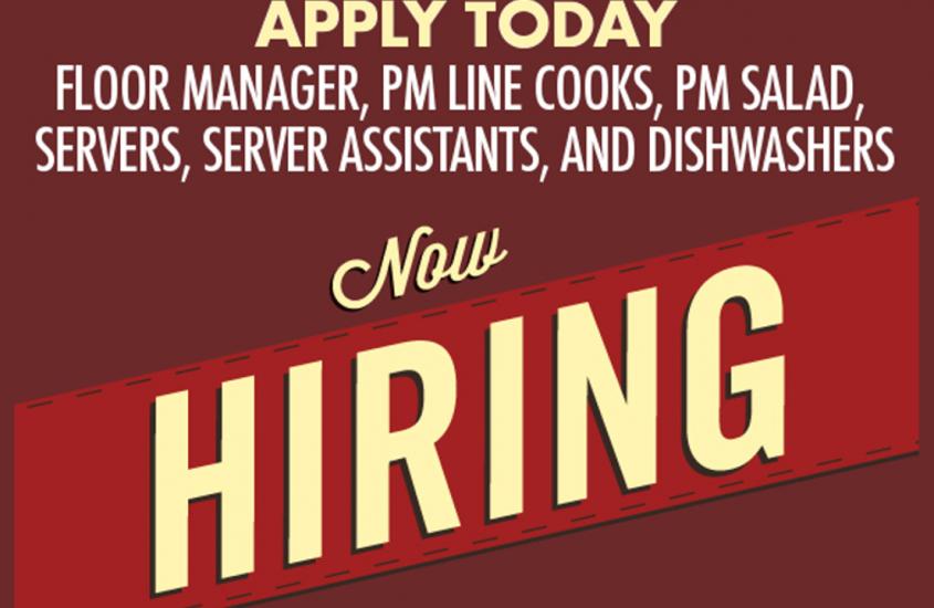Now Hiring Now Hiring